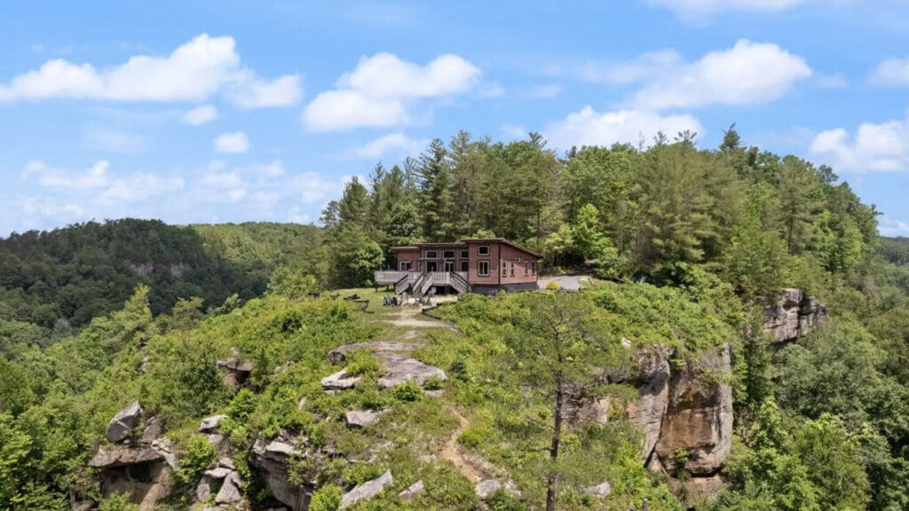 Redpoint | Scenic Cabin Rentals an Overview of the Redpoint Cabin with Its Cliff-top View.